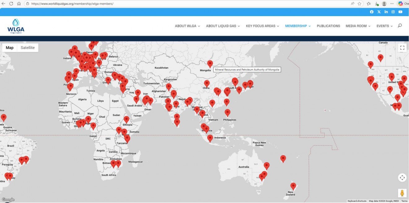 Ашигт малтмал, газрын тосны газар Дэлхийн Шингэрүүлсэн Хийн Холбоо холбооны ажиглагч гишүүнээр элсжээ 